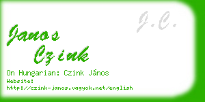janos czink business card